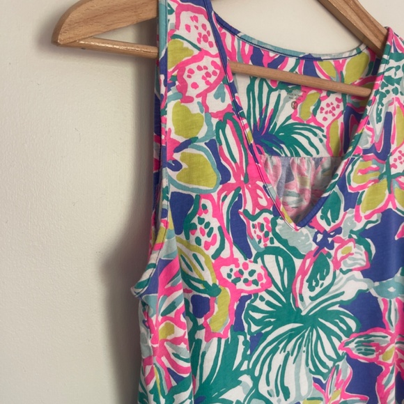 Lilly Pulitzer Cotton Sleeveless Floral Dress - Picture 4 of 7